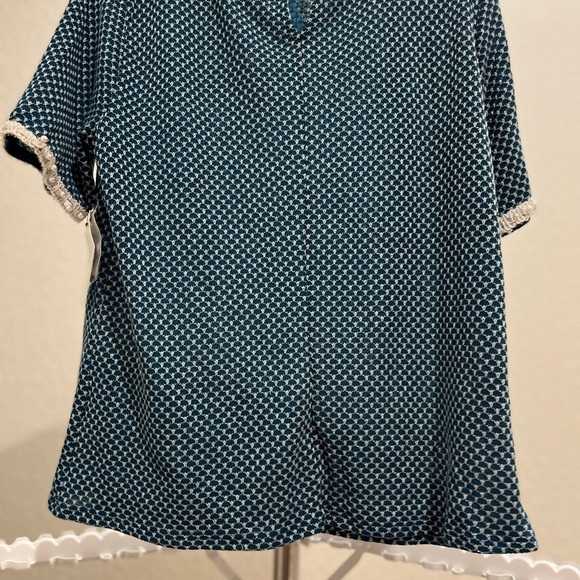 Elle Green & Silver Textured Blouse‎ NEW - Picture 15 of 15